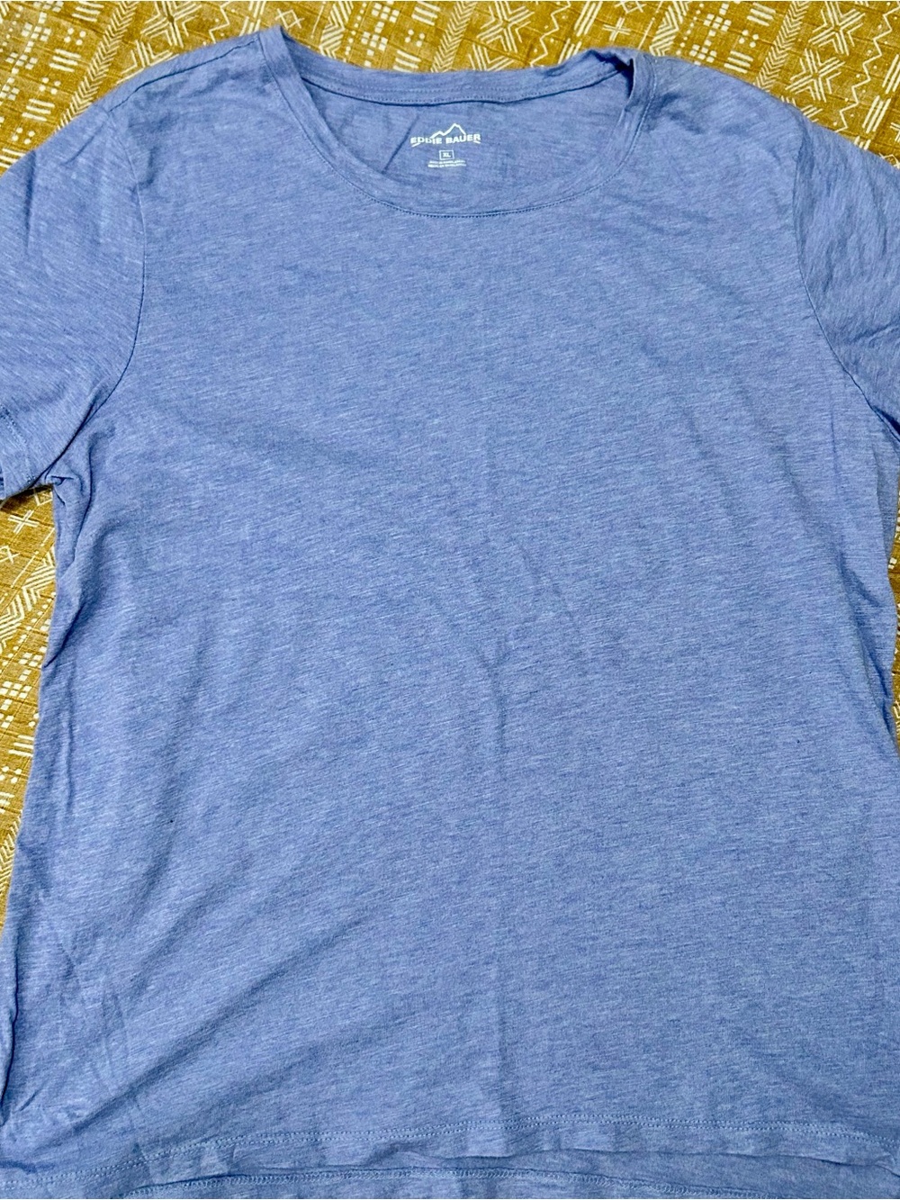 Eddie Bauer Heathered Periwinkle Short Sleeve Crew Tee - Men's